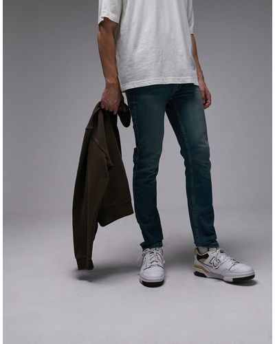 TOPMAN – eng geschnittene stretch-jeans - Grau
