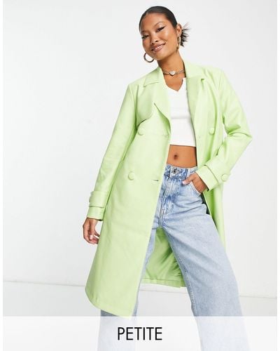 Forever New Belted Pu Jacket - Green