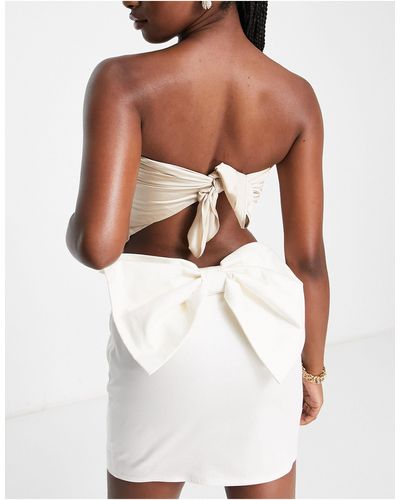 ASOS Bow Back Prom Mini Skirt - White