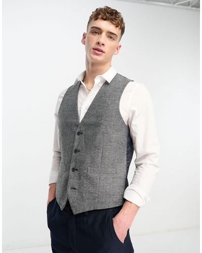 French Connection Suit Waistcoat - Grey