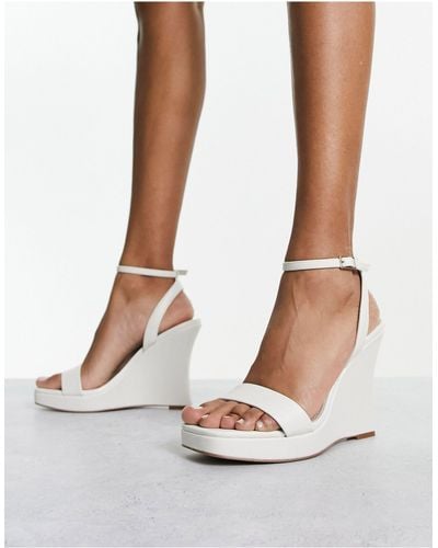 ALDO Nuala Curved Wedge Sandals - White