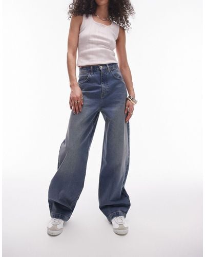TOPSHOP High Rise baggy Jeans - Blue