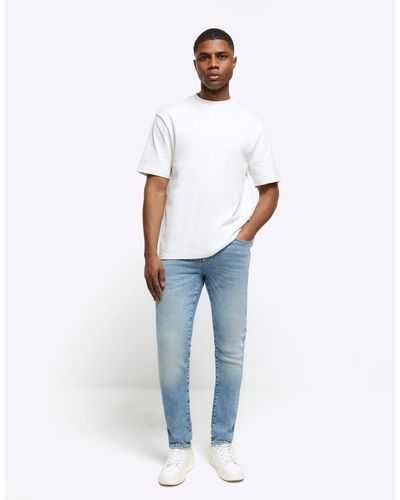 River Island Skinny Fit Catfish Jeans - White