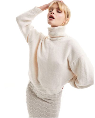 Mango – hochgeschlossener pullover - Weiß