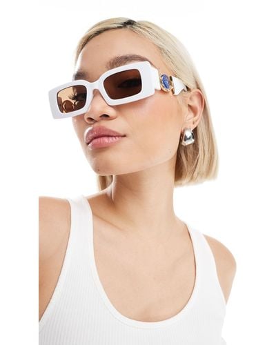 Aire Arm Detail Sunglasses - White