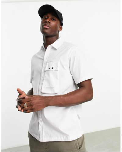 Marshall Artist – gaberdine – kurzärmliges hemd - Weiß