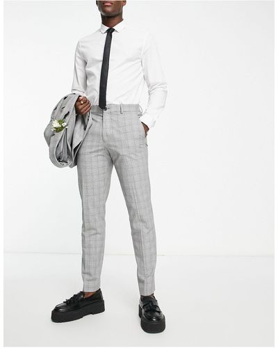 SELECTED Slim Fit Suit Trouser - White