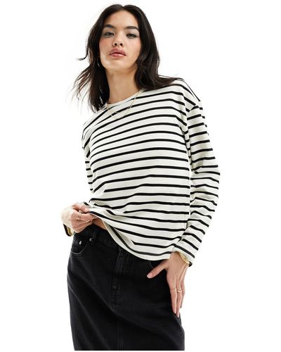 Mango Stripe Sweatshirt - Black