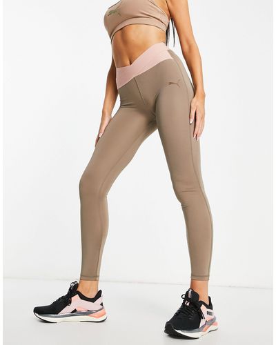 PUMA Training desert - leggings con fascia, colore - Marrone
