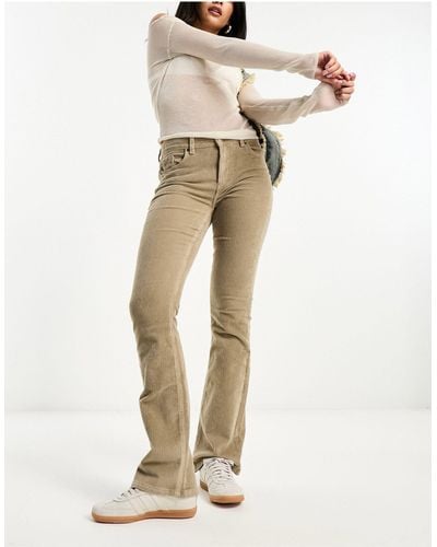 ONLY Cord Flared Pants - Natural