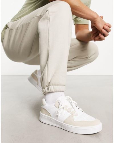 Truffle Collection Sneakers stringate color avena misto - Bianco