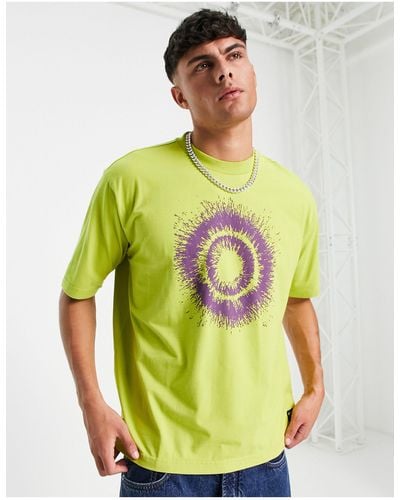 LEVIS SKATEBOARDING Levi's skateboarding - t-shirt verde con stampa sul petto - Giallo