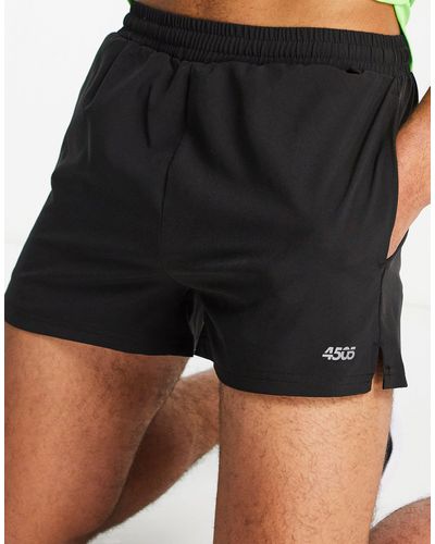 ASOS 4505 Icon - 8 Cm Lange Trainingsshort Met Korte Lengte En Logo - Zwart