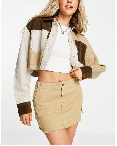Pull&Bear Cargo Mini Skirt With Pocket Detail - Multicolor