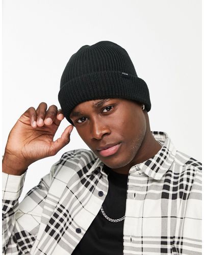 French Connection Fcuk Ribbed Beanie Hat - White
