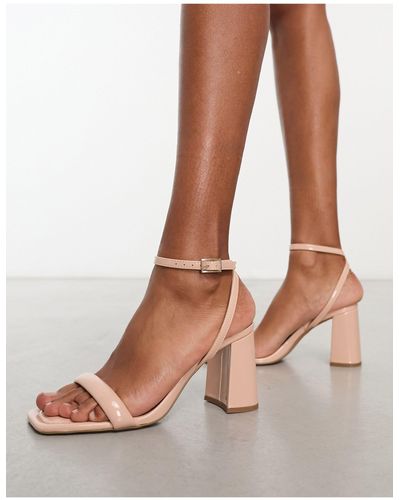 ASOS Hilton Barely There Block Heeled Sandals - Multicolour
