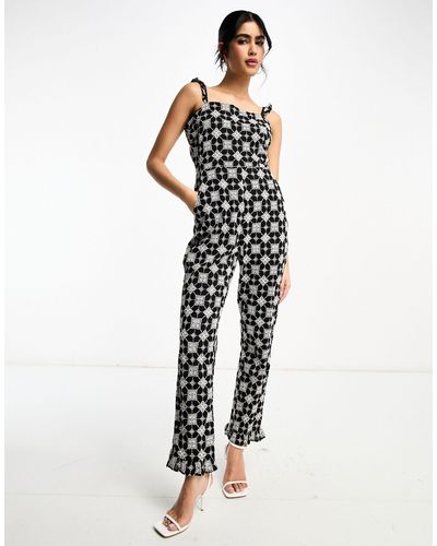 Never Fully Dressed Broderie Jumpsuit - White