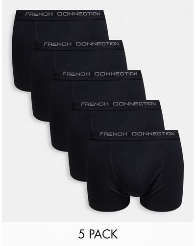 French Connection – e boxershorts im 5er-pack - Schwarz