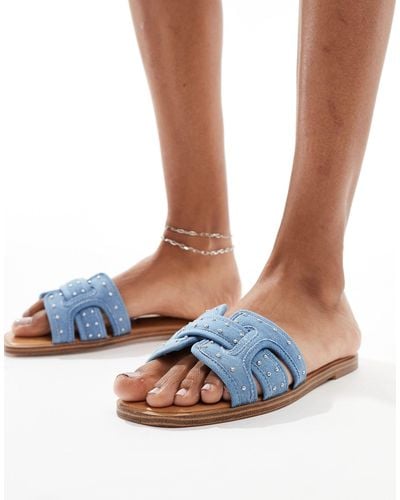 ALDO Elenaa Padded Flat Sandals - Blue