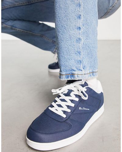 Ben Sherman Minimal Lace Up Trainers - Blue