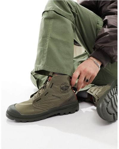 Palladium Pampa Travel Lite Lace Up Boots - Green