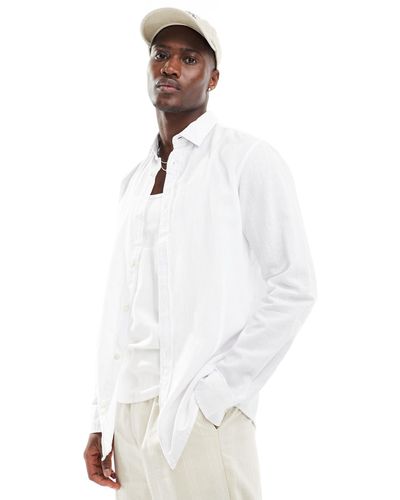 Jack & Jones Premium Linen Shirt - White