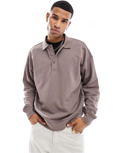 New Look Polo Sweat - Brown