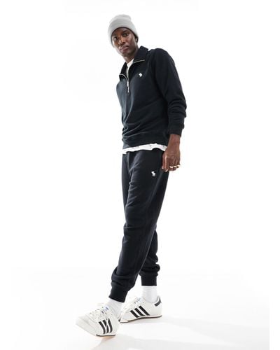 Abercrombie & Fitch Mix And Match Icon Logo French Terry Sweat Trackies - Black