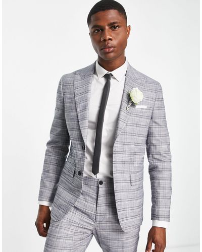 SELECTED Slim Suit Jacket - Grey
