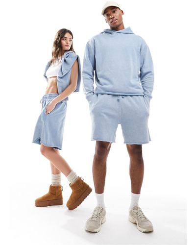 ASOS Unisex Co-ord Oversized Shorts - Blue