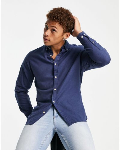 SELECTED Flanellen Overhemd - Blauw
