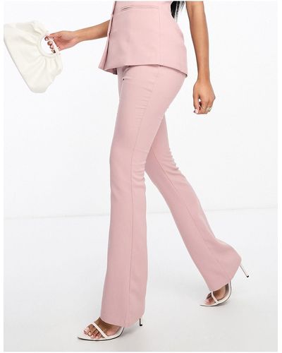 In The Style Tailored Flared Trousers Co-ord - Pink