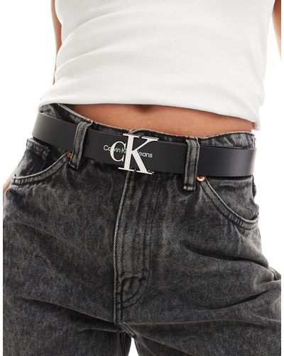 Calvin Klein Monogram Hardware Belt - Black
