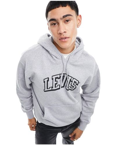 Levi's X Asos Exclusive Hoodie With Collegiate Logo - White