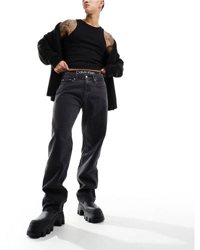 Calvin Klein Jeans dritti stile anni '90 neri - Nero