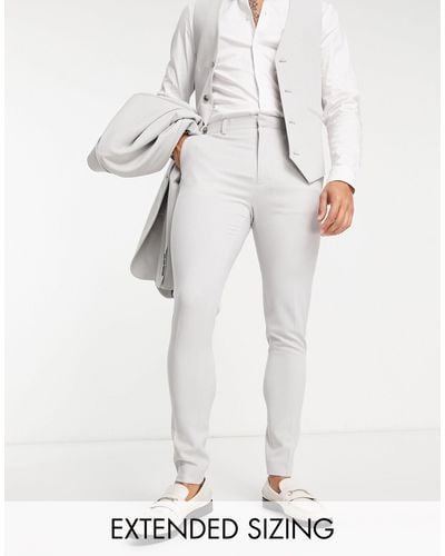 ASOS Super Skinny Suit Trousers - Grey