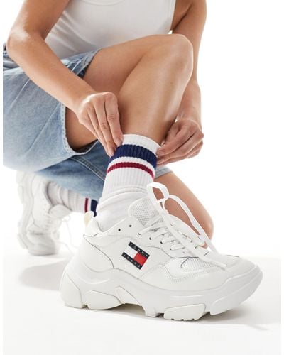 Tommy Hilfiger Chunky Flag Runner Trainers - White