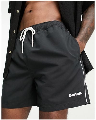 Bench Logo Detail Swim Shorts - Black