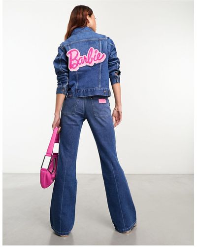 Wrangler Barbie Co-ord Denim Jacket With Back Print - Blue