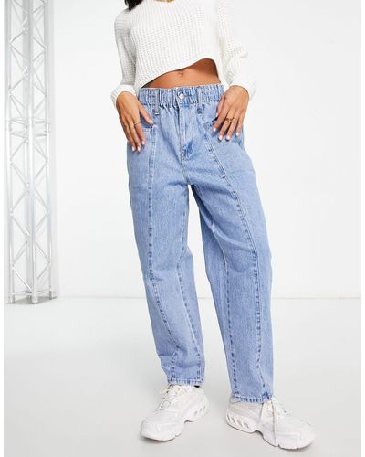 Madewell – ballon-jeans mit mittlerer waschung - Blau