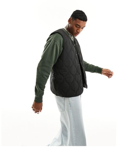 New Look Quilted Vest - Black