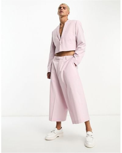 ASOS Culotte Suit Trousers - Pink