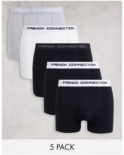 French Connection Set Van 5 Boxershorts - Wit