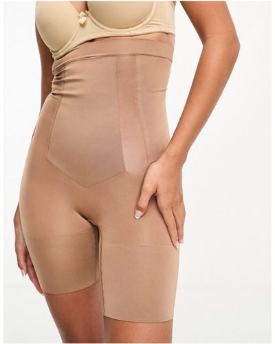 Spanx Oncore Sculpting High-waist Midthigh Contouring Short - Natural
