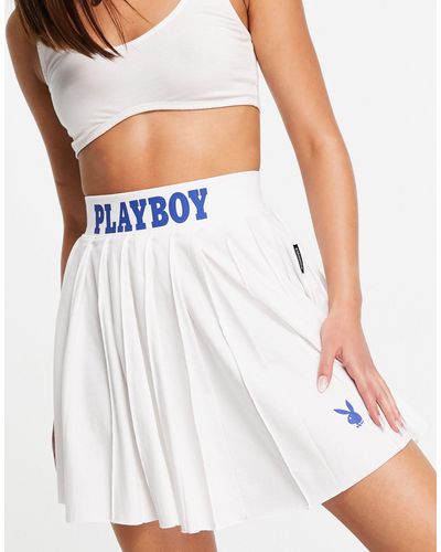 Missguided – playboy sports – tennisrock - Weiß