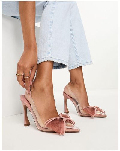 ASOS Zapatos transparentes destalonados - Rosa