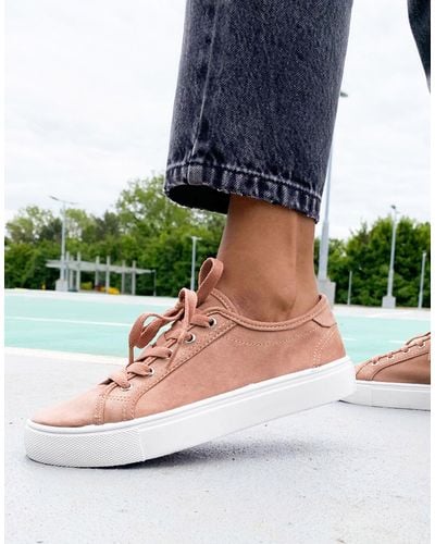 ASOS Dizzy Lace Up Sneakers - Natural