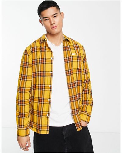 Wrangler Long Sleeve Check Shirt - Yellow