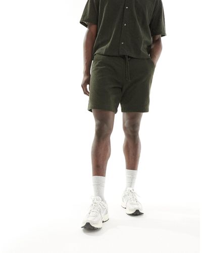 Abercrombie & Fitch – relaxed fit pull-on-shorts - Grün