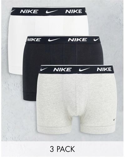 Nike Unterhosen aus elastischer baumwolle im 3er-pack - Mehrfarbig
